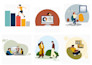 create modern illustrations for web, brands, and education